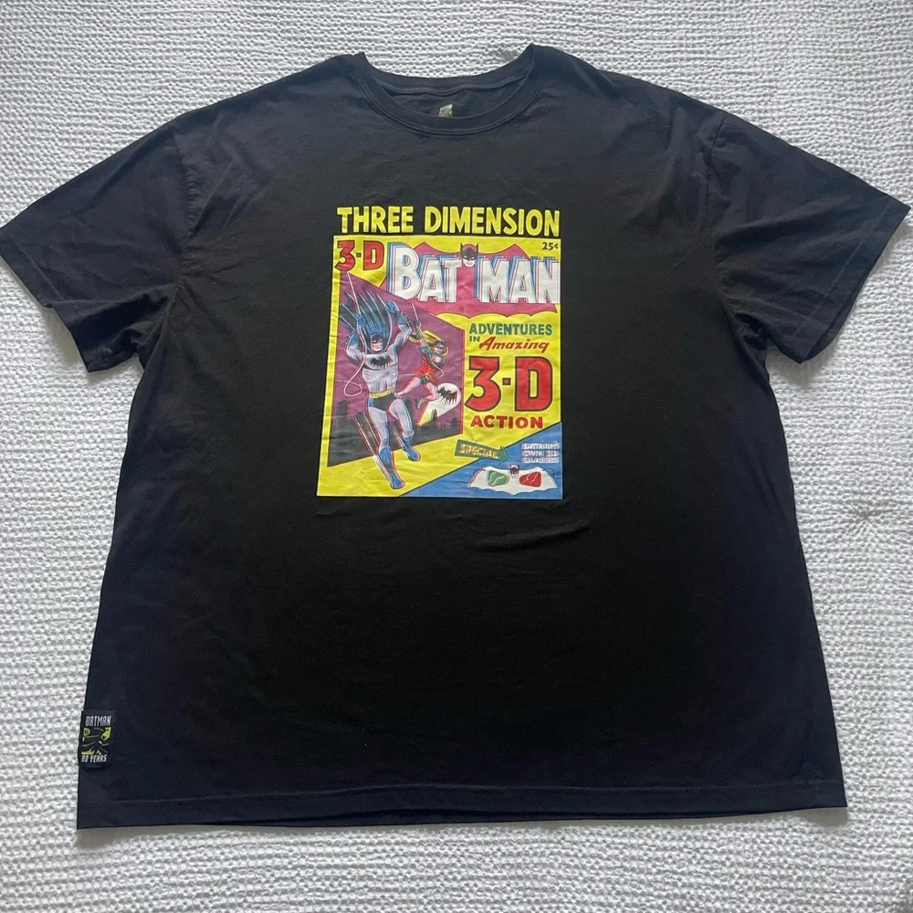 3D Batman Black Graphic Short Sleeve T-shirt Plus Size Size 3XL Superhero